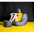 thumbnail image 3 of Gouchee Home ChillyBean Grey Waterproof Bean Bag Chair – Durable Polyester Oxford Fabric with PVC Backing, Filled with Polystyrene Beads, Suitable for Adults and Teens, 3 of 7
