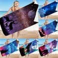 thumbnail image 4 of Fnochy Oversized Beach Towel Sandproof Lightweight Microfiber Quick-Dry Compact Travel Towel for Pool, Camping, Yoga, Gym & Outdoor Activities, 4 of 5