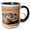 Black/White, variant on 3drose, Brazil, Mato Grosso, the Pantanal, Rio Cuiaba, Black Caiman., 11oz Two-tone Yellow Mug