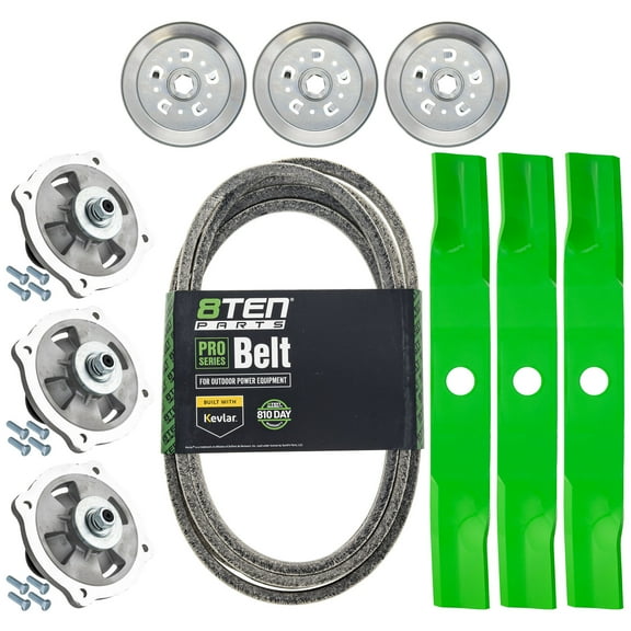 8TEN Blade Spindle Belt Kit for Kubota Z724XKW-3 RCK54P-781Z 54-inch K5613-34340 MK1013890