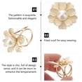 thumbnail image 4 of Miangastore 2Pcs Flower Scarf Rings Elegant Camellia Buckles Personalized Shawl Buckles, 4 of 8