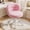 Pink, variant on Romorgniz Small Round Vanity Chair with Wheels Height Adjustable Desk Chair Armless Home Office Chair, White