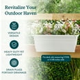 thumbnail image 6 of HC Companies Heavy Duty 24 In Plastic Deck Rail Box Planter, White (5 Pack), 6 of 6