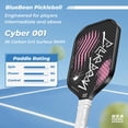 thumbnail image 2 of Pala de pickleball BlueBean Cyber 001 con núcleo de fibra de carbono de 16 mm, 2 of 7