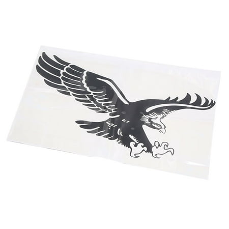 Pair Black Eagle Pattern Self Ahensive Decal Sticker Exterior Decors For Car