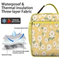 thumbnail image 4 of Lunchbox Tote with Daisy Flower Pattern, Reusable and Insulated for Women Men Students and School Use, 4 of 6