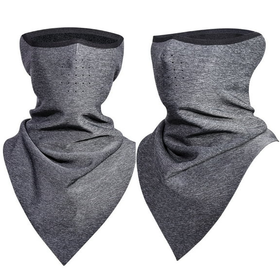 Happy date 2Pcs Nylon Neck Warmer Gaiter- Winter Thicken Soft Elastic Skiing Face Scarf Mask