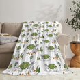 thumbnail image 4 of Turtle Blanket for Girls Women Gifts Turtles Florals Throw Blanket for Kids Adults Ultra Soft Cozy Fleece Blanket for Couch Sofa \u200bBed 40"x50", 4 of 6