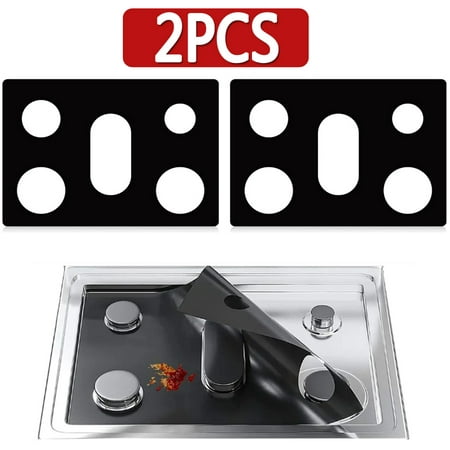 

2Pcs Stove Top Protector Covers for Gas Range Reusable Non-Stick Gas Stove Protectors(0.4mm)