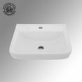 thumbnail image 4 of Renovators Supply Wall Mounted Bathroom Sink 16.5 In White Ceramic Rectangular Wall Hung Vessel Sink With Single Faucet Hole, 4 of 4