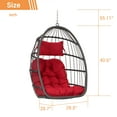 thumbnail image 4 of M optimized Garden Egg Swing Chair, Rattan Hanging Chair, Patio Porch Lounge Egg Swing Chair, Outside Wicker Swing Chair for Indoor Outdoor, 4 of 9