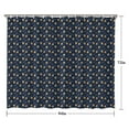 thumbnail image 5 of Dark Blue Christmas Gingerbread Pattern Shower Curtain 84"x72" ,Bathroom Decorative Shower Curtains Set with 12 Hooks,Modern Waterproof Washable Shower Curtain, 5 of 6