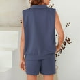 thumbnail image 6 of ZenCart Women Two Piece Outfit Sleeveless V Neck Tank Top And Elastic Waist Shorts Tracksuit Set Summer Casual Loungewear Sweatsuit, 6 of 7