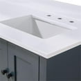 thumbnail image 5 of 61. in Stone effects Vanity Top in Snow White with Double White Sink, 5 of 7