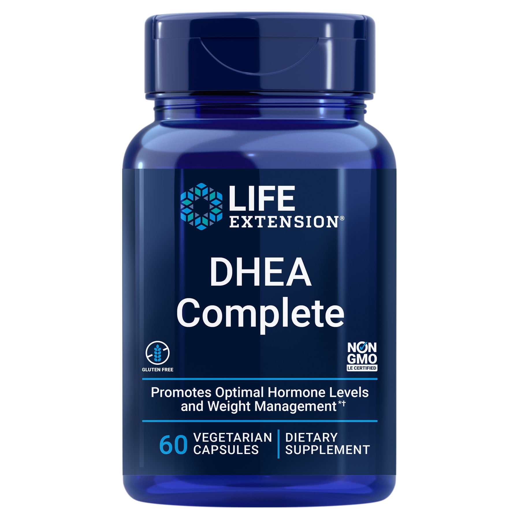 Life Extension DHEA Complete Promotes Optimal Hormone Levels & Weight Management GlutenFree