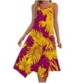 thumbnail image 2 of Ovzne Robes d'Été pour Femmes 2025 Robe Femme Robes pour Femmes Sans Manches Col Rond à Cordon Décontractée à Volants Ligne A Robe Mini Robe pour Femmes Liquidation, 2 of 7