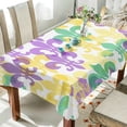 thumbnail image 4 of SKYSONIC Mardi Gras Tablecloth Waterproof Washable Polyester Square Table Cover Durable Tablecloth for Kitchen Dining Table Party Decor (60 X 120 Inch), 4 of 7
