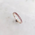 thumbnail image 2 of Natural Pink Tourmaline Eternity Ring, 14K Solid Yellow Gold Ring, Pink Tourmaline Wedding Band, October Birthstone Ring, Infinity Band, 2 of 9