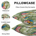 thumbnail image 5 of Throw Pillow Covers 18x18 Inch Set of 2, Summer Waterproof Outdoor Pillow Covers, Botanical Palm Leaves Flower Bird Animals Plants Decorative Cushion Pillowcases for Couch, Sofa, Bed, Garden, Patio, 5 of 9