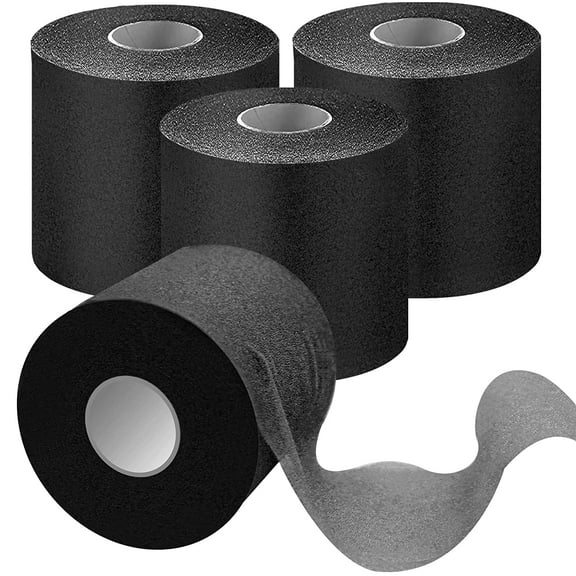 4-Rolls Pre Wrap Tape Athletic Foam Sports Tapes, Black Pre Wrap Bandage for Ankles Wrists Hands and Knees, 2.75 Inches x 30 Yards - Black