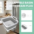 thumbnail image 5 of Collapsible Wash Basin with Drain Plug, 2.4 Gallons Space-Saving Camping Sink for RV, Collapsible Dish Tub (Gray), 5 of 7
