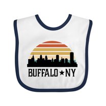 Inktastic Buffalo New York Skyline Retro Boys or Girls Baby Bib