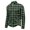 Green, variant on Men's Plaid Waffle Quarter Zip Pullover, Stand Collar Ribbed Cuffs Long Sleeve Top,Casual Grid Check Fall Daily Clothes Navy 3XL