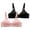 PK2, variant on DuoJiaJ 2PC Women's Solid Color Cup Gathered Breathable Side Fold Adjustable Shoulder Strap Large Bra Underwear Wireless Bras Black
