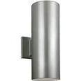 thumbnail image 1 of Sea Gull Cylinders 2-Light 14" Outdoor Wall Light in Painted Brushed Nickel, 1 of 2