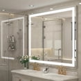 thumbnail image 1 of YUSAZENS Wall Mounted LED Vanity Bathroom Mirror, Aluminum Alloy Frame with 3 Color Light Modes, Dimmable Touch Control Modern Decor Mirror 24x32 Inch, 1 of 6