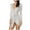 White, variant on Efsteb Fall Fashion 2025 Women's Sequin Dress Slim V Neck Long Sleeves Knee Length Bodycon Dress Ruched Sparkly Bodycon Club Mini Dresses (Black,XL)