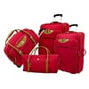 Traveler's Choice Victoria 4-Piece Luggage Set, Red