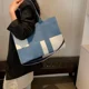 thumbnail image 5 of Nuevos bolsos de hombro y cruzados de retazos de mezclilla de gran capacidad 2024, bolsos de mano casuales a juego con colores de moda para mujeres, 5 of 5
