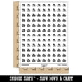 thumbnail image 2 of Woof Dog Paw Prints Fun Text 200+ Round Stickers - White - Matte Finish - 0.50" Size, 2 of 3