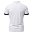 thumbnail image 2 of StSilkitty Men's Casual Short Sleeve Golf Shirts Solid Color Collared Buttons T-Shirt Soft Breathable Tops, 2 of 3