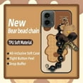 thumbnail image 5 of JNG-Phone Case For MOTO G 5G 2024, Cartoon Waterproof soft case Simplicity protective case Bear bracelet Dirt-resistant Anti-knock silicone cute Black pearl pendant Skin-friendly feel, 5 of 9
