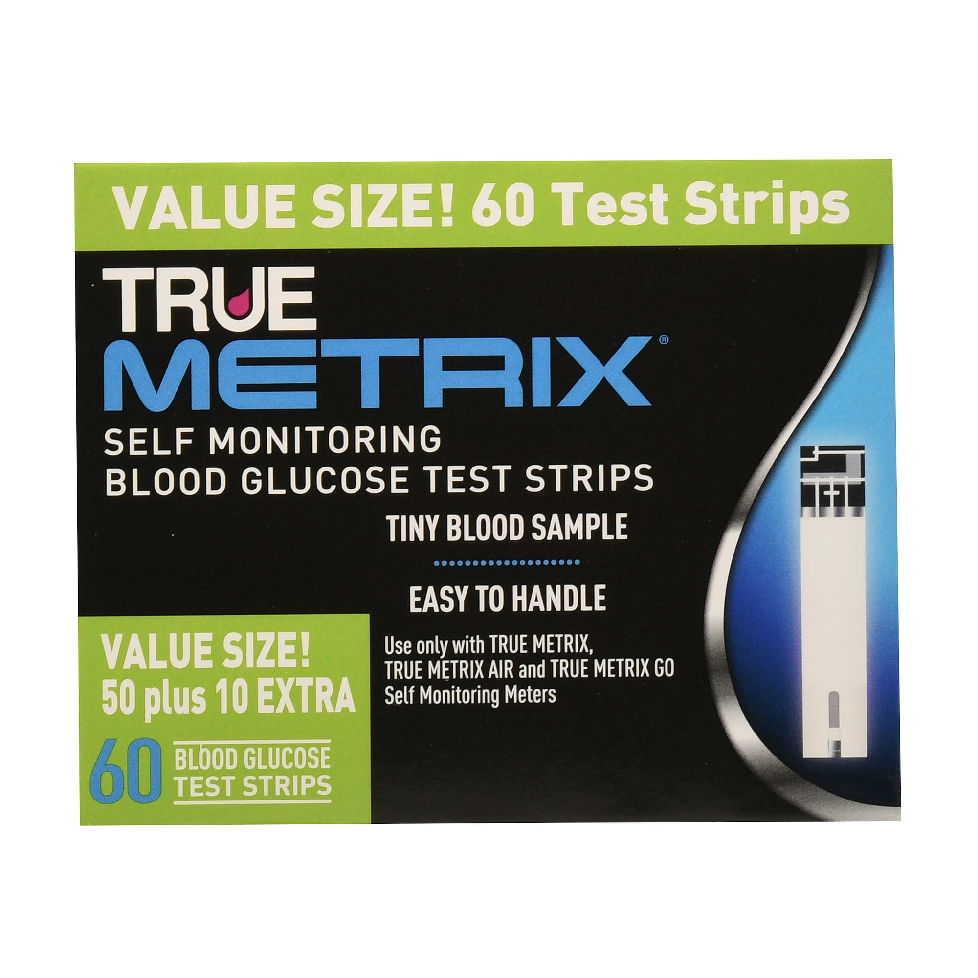 TRUE METRIX Self-Monitoring Blood Glucose Test Strips, 60 Count