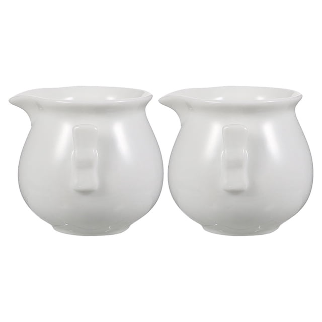 EeaseCA 2Pcs Sauce Container Sauce Boat Coffee Ceramic Sauce Cup Ceramic Gravy Boat Gravy Container