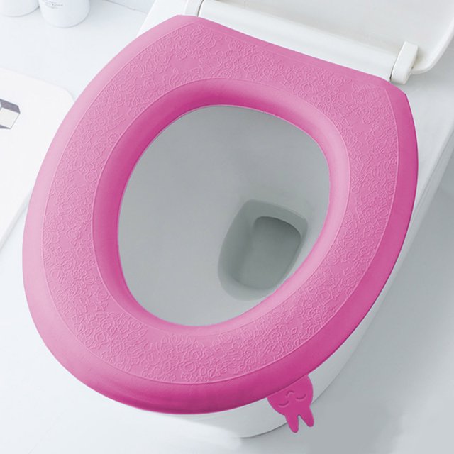Cqxid Toilet Mat Under $5 1PCS Reusable Toilet Seat Bathroom Toilet Seat Cover Pads With Handle Waterproof EVA Soft Pad Self Adhesive Toilet Seat Cover Pads