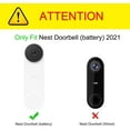 thumbnail image 5 of CaseBot Cover for Nest Doorbell (Battery) 2021, Weatherproof Protective Silicone Doorbell Skin Case, Not Compatible with Nest Hello Video Doorbell (Wired), White, 5 of 7