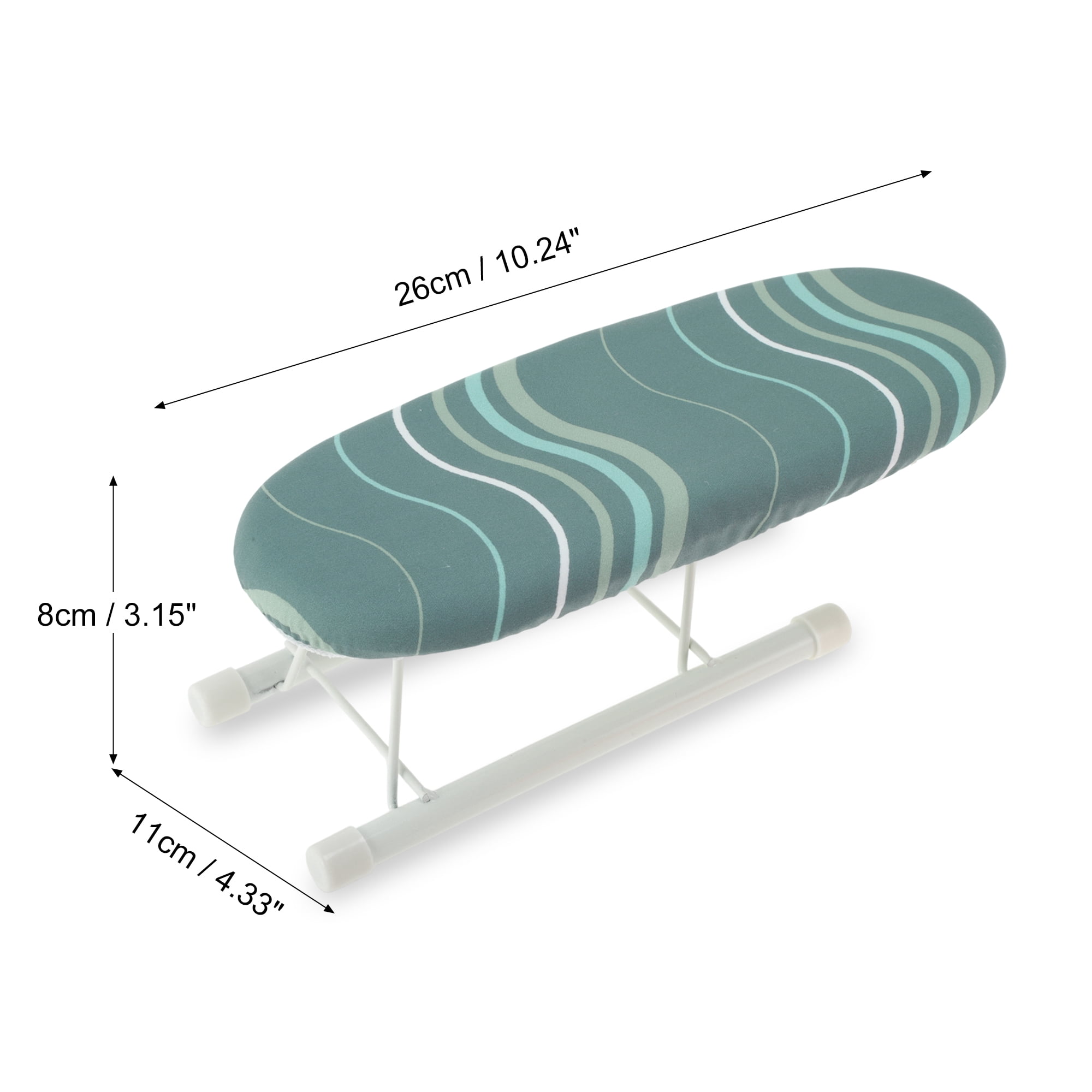 Unique Bargains Foldable Mini Ironing Board Small Travel Green