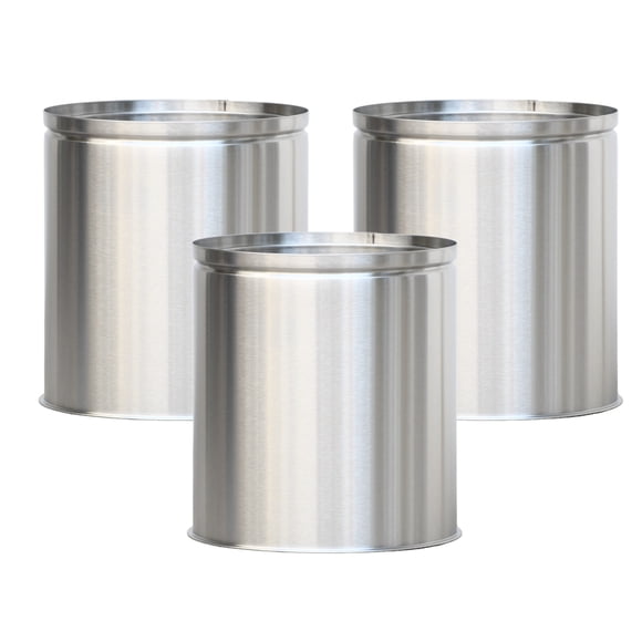 Kit 3 Botes Papeleros De Acero Inoxidable 23x25 cm Cap. 10 L Spiro Inox PAPELERO32325