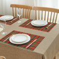 thumbnail image 3 of Red Green Checkerboard Checkered Pattern Summer Placemats Table Placemats Set Of 4-Linen Kitchen Washable Placemats Table Mats 11.8"x17.7" Non-Slip Heat Resistant, 3 of 6
