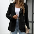 thumbnail image 6 of Sriper Women's Elegant Long Sleeve Blazer Fall Business Outfits 2025, Office Suit Jacket, Dressy Workwear, Solid Color Coat Bleiser Para Mujer Black XL, 6 of 8