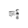 thumbnail image 2 of FM FURNITURE Brooklyn  Kitchen Island White/Onyx Color Engineered Wood, 2 of 6
