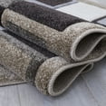 thumbnail image 3 of Allstar Brown / Beige Modern Geometric Grey square design Area Rug (5' 2" x 7' 2"), 3 of 7