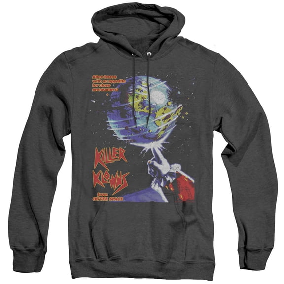 Killer Klowns From Outer Space Invaders Adult Heather Hoodie Sweatshirt Black