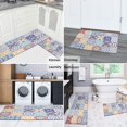 thumbnail image 6 of Bohemian Retro Purple Diamond Pattern Kitchen Rugs and Mats Sets Of 2,Kitchen Decoration Rugs,Rubber Backing Non-Slip Floor Mat for Sink Washable Waterproof Laundry Room Runner Rugs, 6 of 7