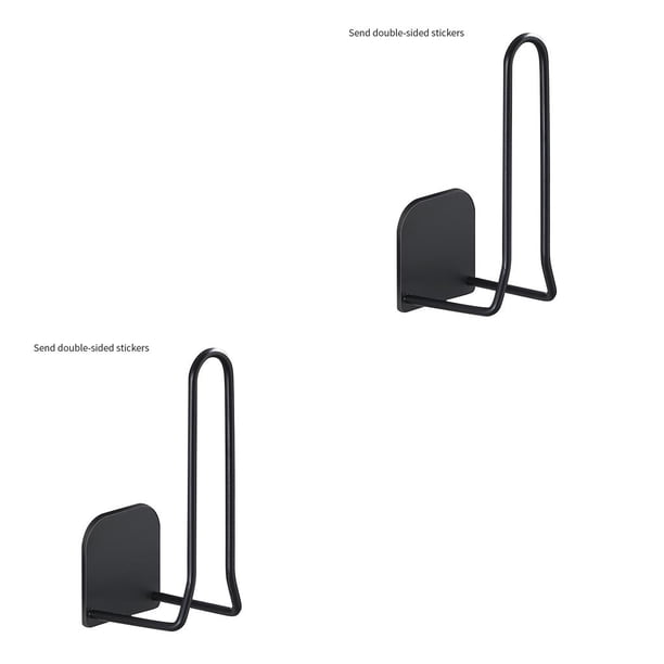 Advancent Estante de almacenamiento de cocina Soporte montado en la pared Soporte organizador Estante de película Negro Estante de película negro 2Conjunto