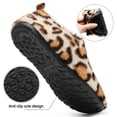 thumbnail image 5 of Ecetana Leopard Print Slippers for Women Indoor Barefoot Slippers Socks Furry Slip on House Shoes, 5 of 7